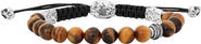 John Varvatos Men's Tiger's Eye Beaded Slider Bracelet