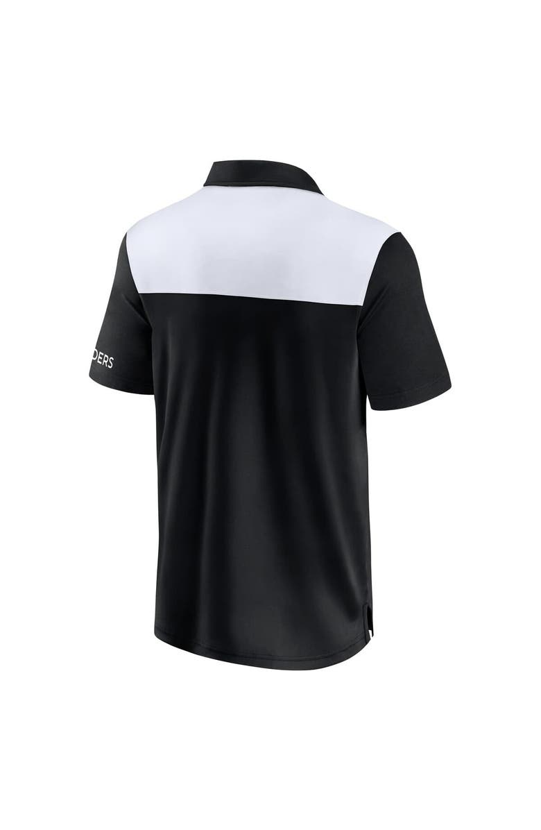 FANATICS Men's Fanatics  Black/White Las Vegas Raiders Colorblock Polo, Alternate, color, Black
