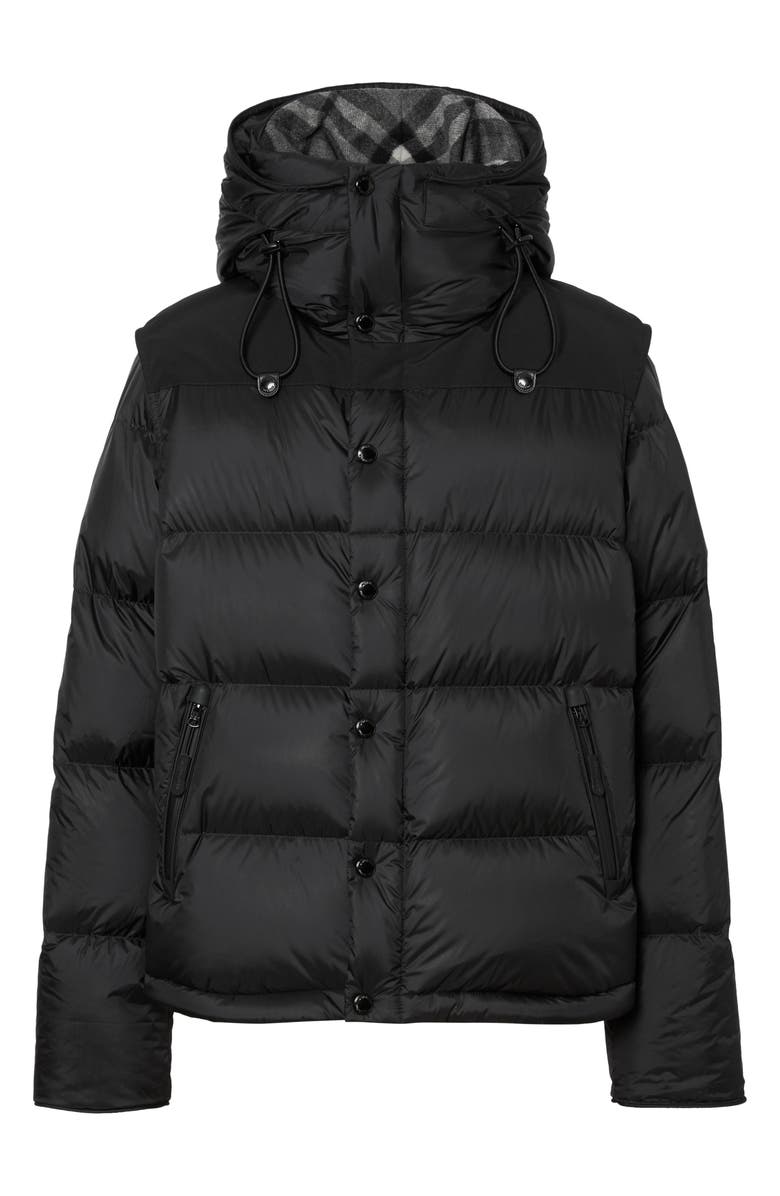 Burberry Lockwell Detachable Sleeve Down Puffer Coat, Alternate, color,