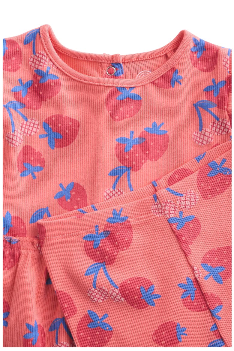 Fruit Print Top & Leggings Set, Alternate, color, RED