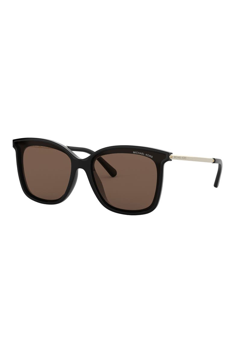 61mm Square Sunglasses, Alternate, color, BLACK