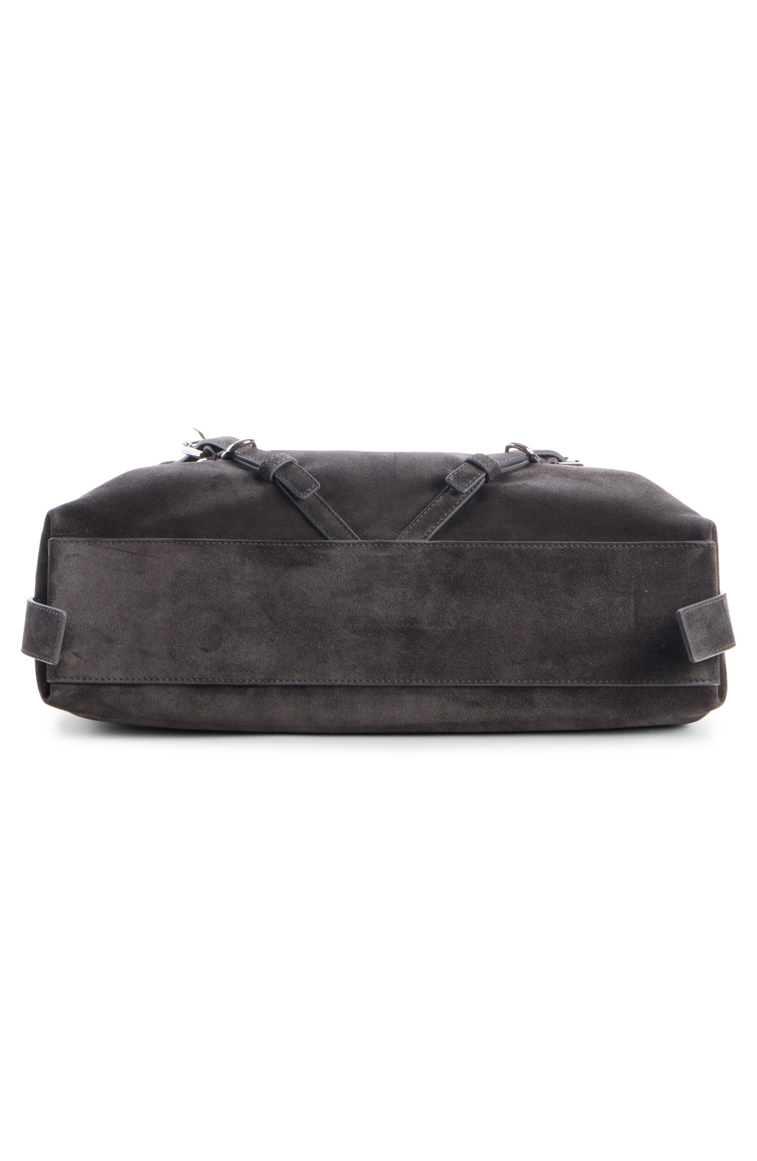 Givenchy Large Voyou Suede Shoulder Bag, Alternate, color, 001-Black