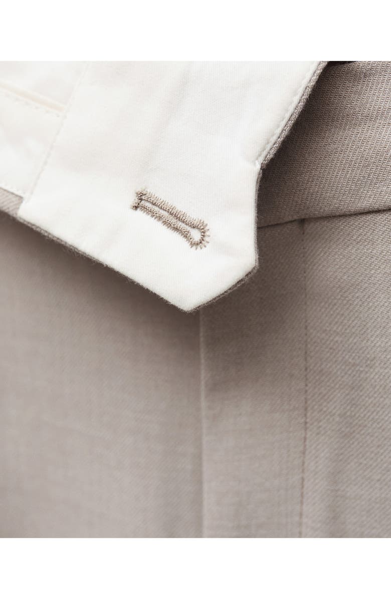 MANGO Foldover Waist Straight Leg Suit Pants, Alternate, color,