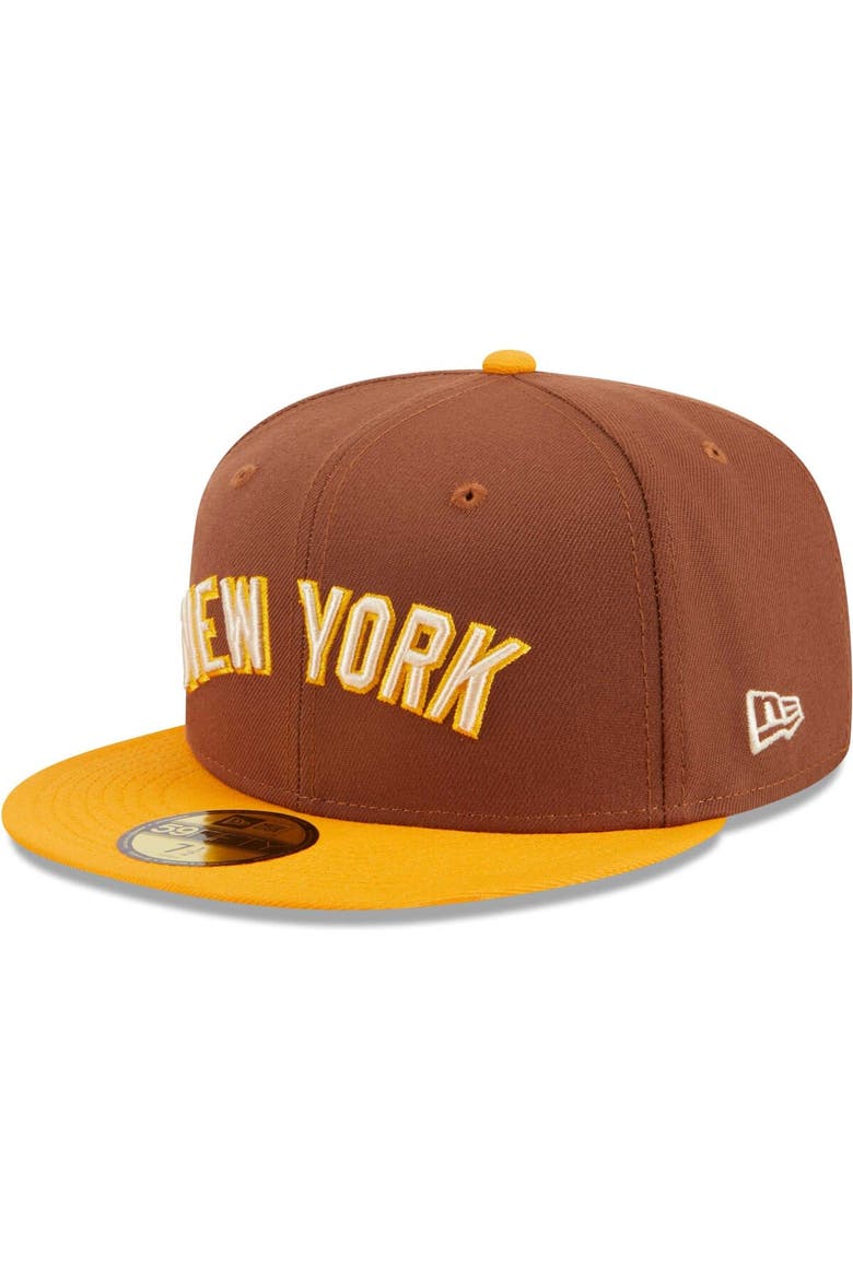 Men's New Era Brown New York Yankees Tiramisu  59FIFTY Fitted Hat, Alternate, color, Brown