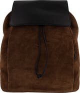 Vince Drayton Suede Flap Backpack