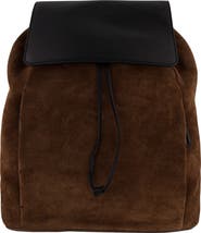 Vince Drayton Suede Flap Backpack