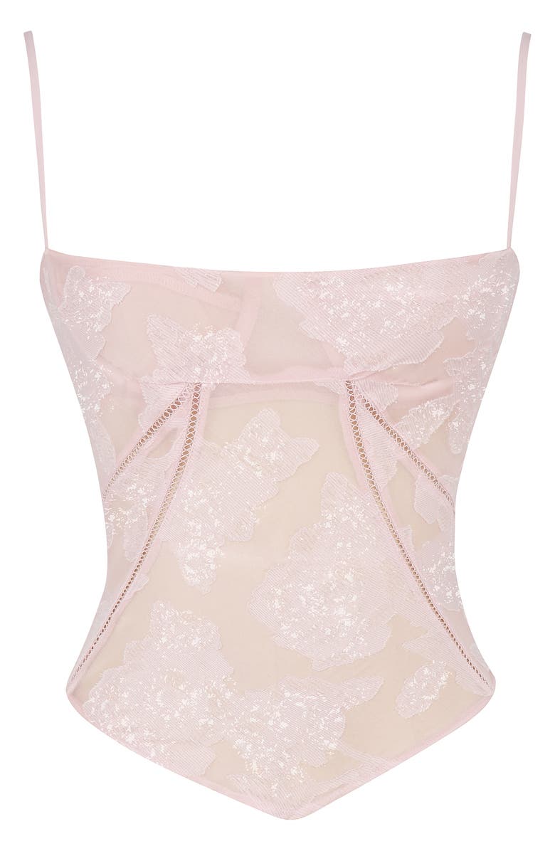 HOUSE OF CB Lisette Floral Lace Corset Camisole, Alternate, color, Pink