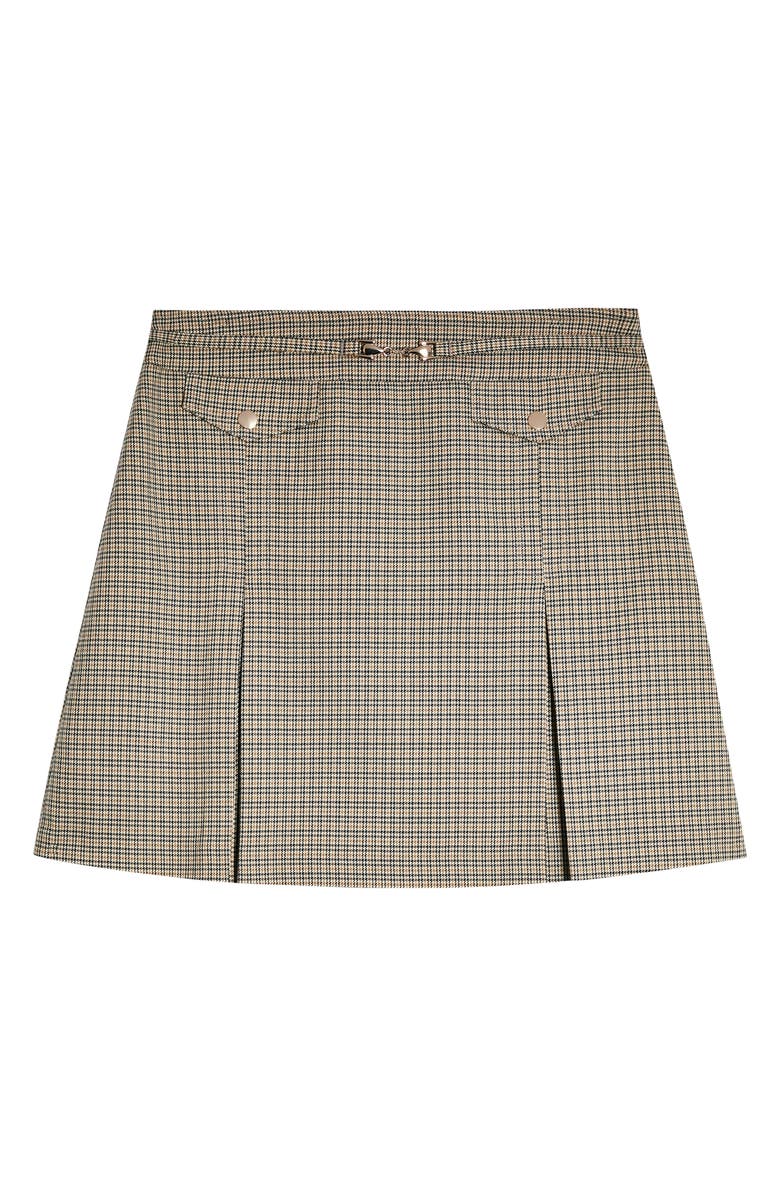 Topshop Archive Check Pleat Miniskirt, Alternate, color,