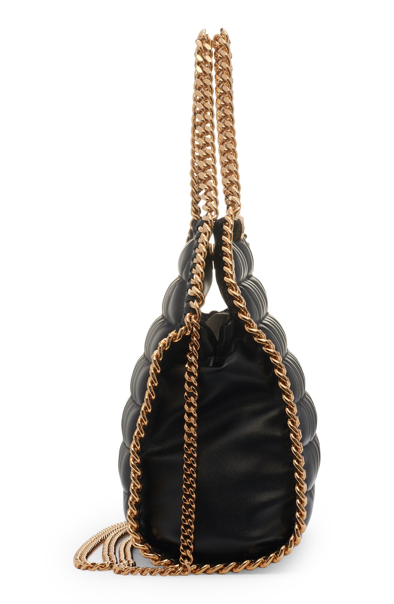 Stella McCartney Mini Falabella Quilted Faux Leather Tote, Alternate, color, 
