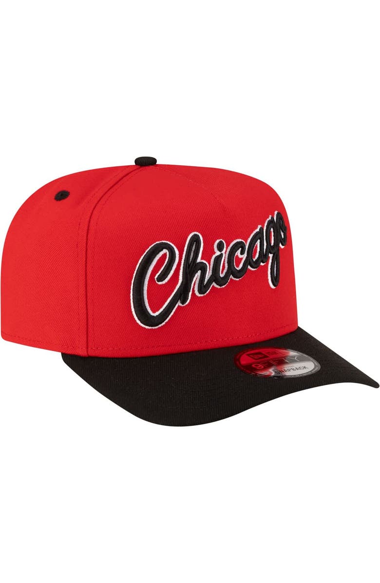 New Era Men's New Era Red/Black Chicago Bulls 80s Throwback A-Frame 9FIFTY Snapback Hat, Alternate, color, Red