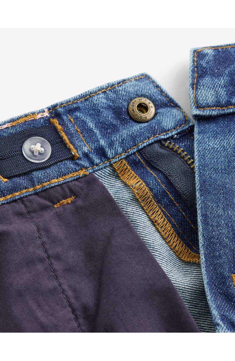 Mini Boden Kids' Longer Length Denim Shorts, Alternate, color, Vintage Denim