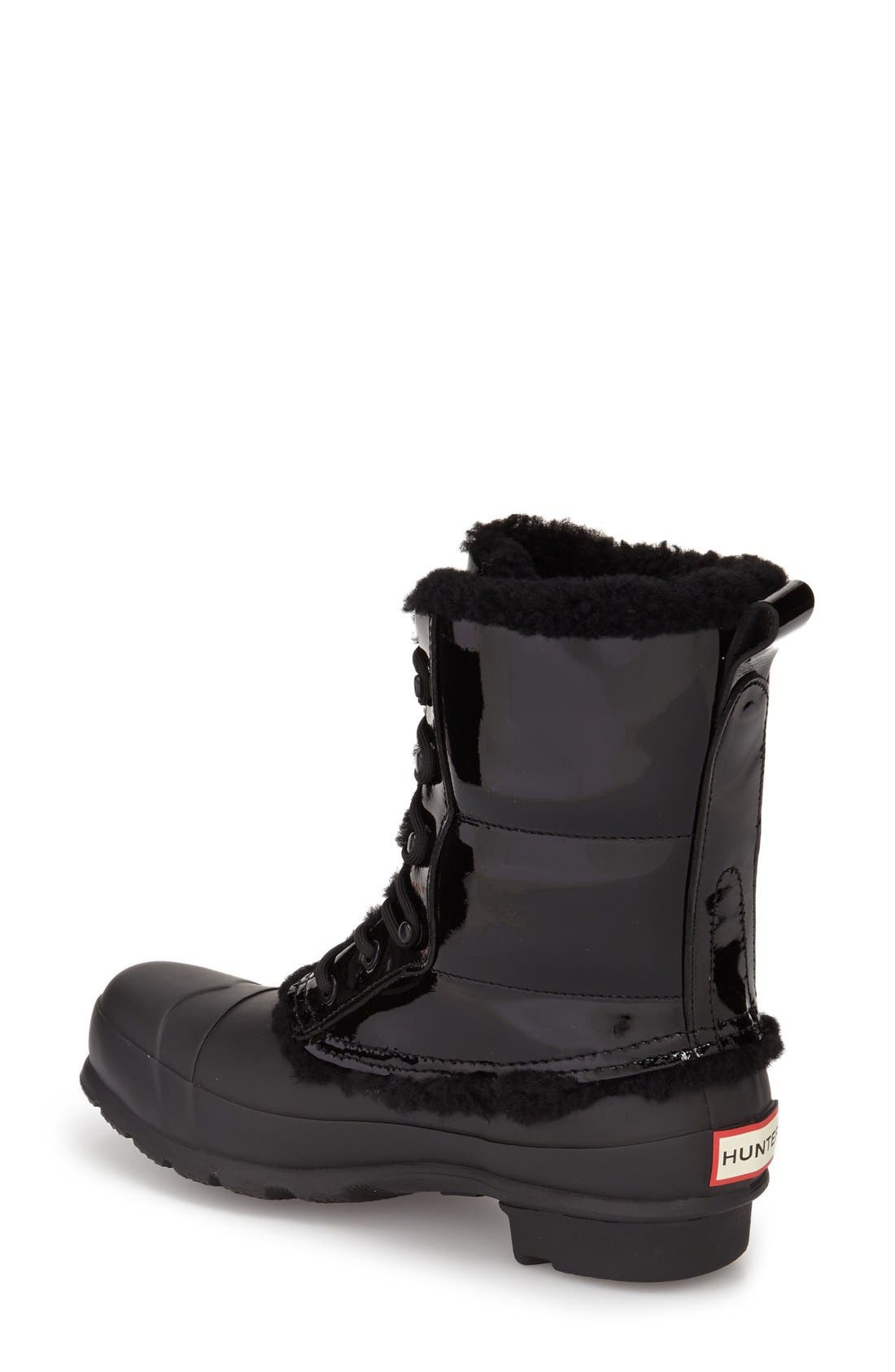 Hunter Original Genuine Shearling Lined Waterproof Boot, Alternate, color, 