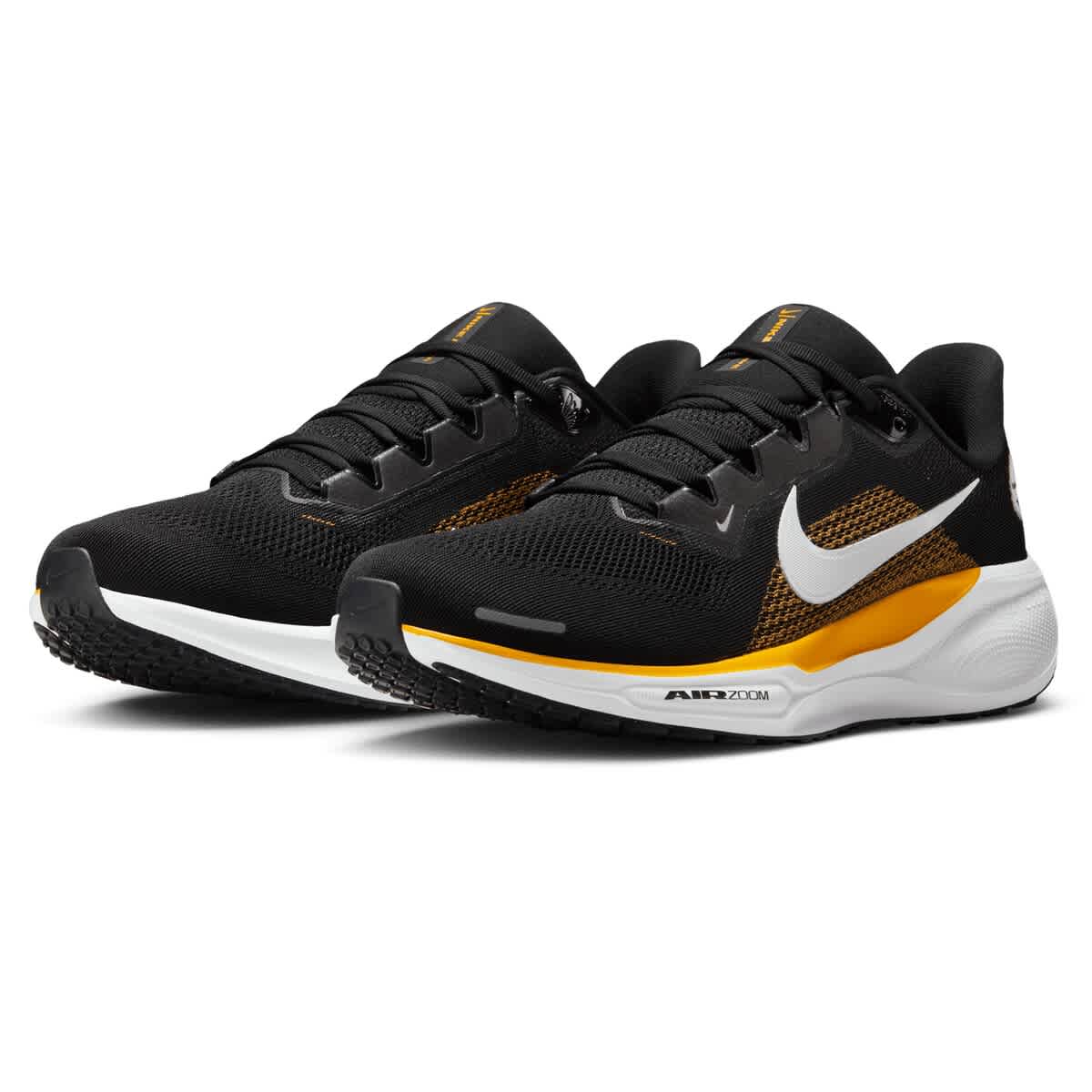 Nike Unisex Nike  Black Pittsburgh Steelers Air Zoom Pegasus 41 Sneakers, Alternate, color, Black