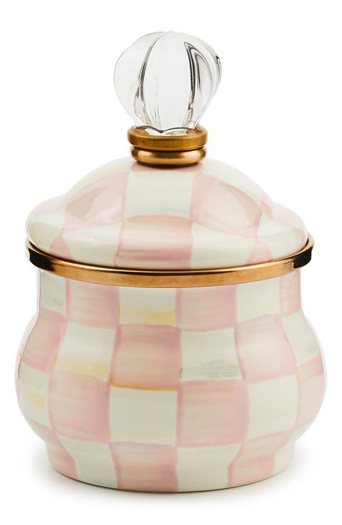 Rosy Check Lidded Sugar Bowl