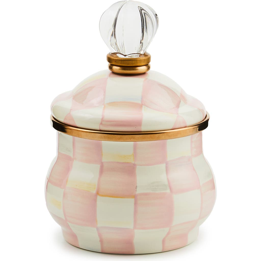 Mackenzie-childs Mackenzie Childs Rosy Check Lidded Sugar Bowl