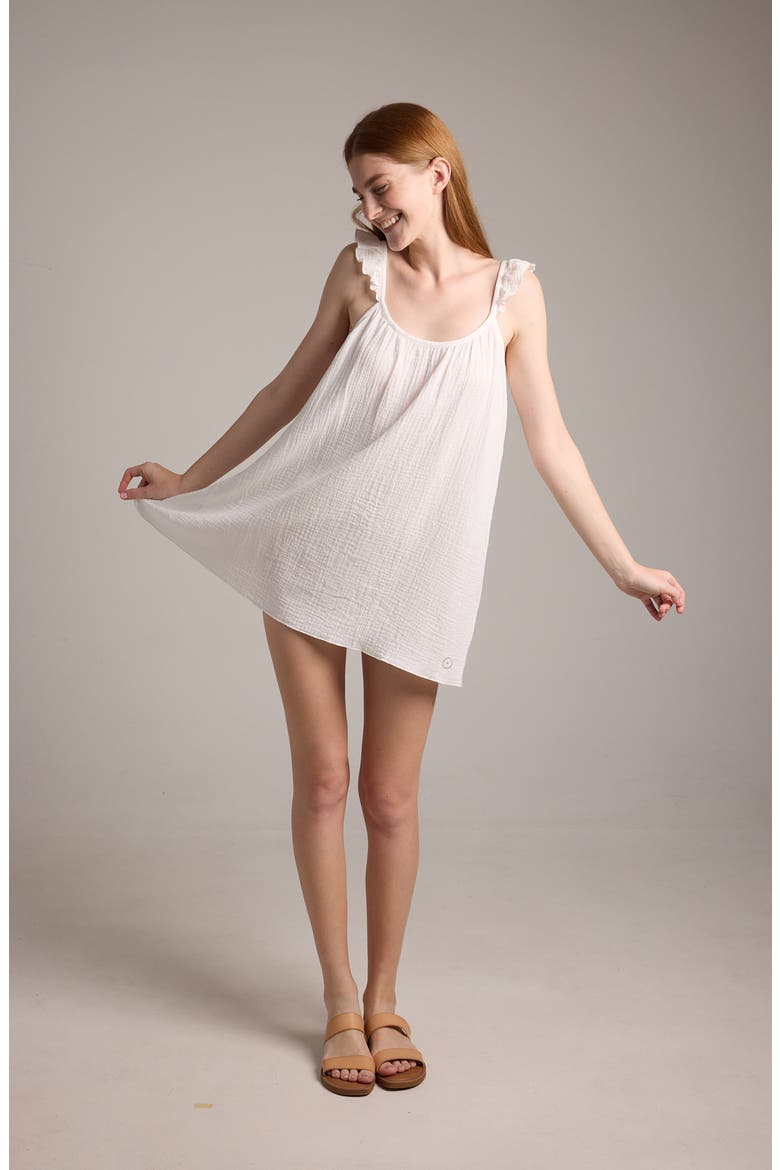 Cotton Muslin Chemise, Alternate, color, OFF WHITE