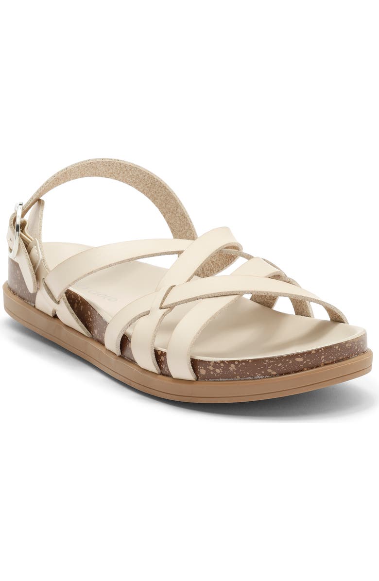 Project Cloud Faux Leather Sandal, Main, color, Cream