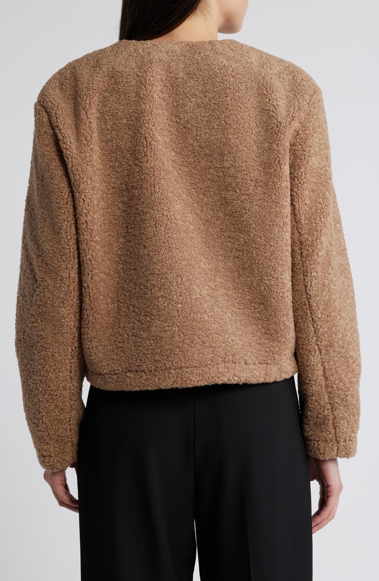 Theory Front Zip Fleece Jacket, Alternate, color, Palomino