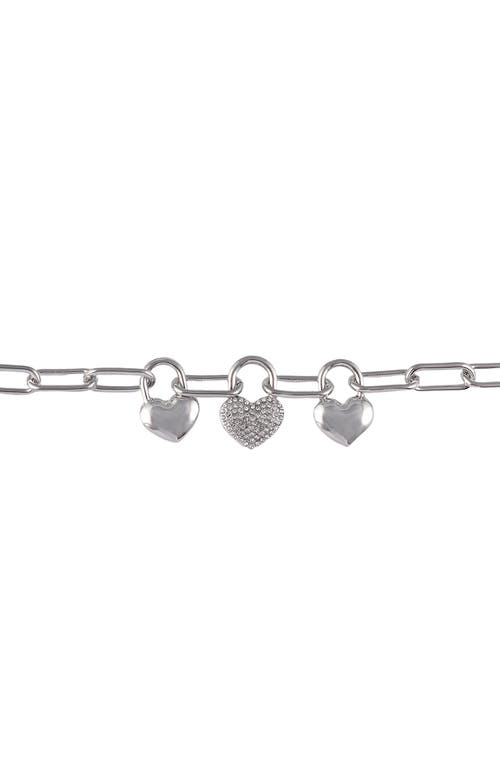 Laundry By Shelli Segal Heart Charm Necklace In Metallic