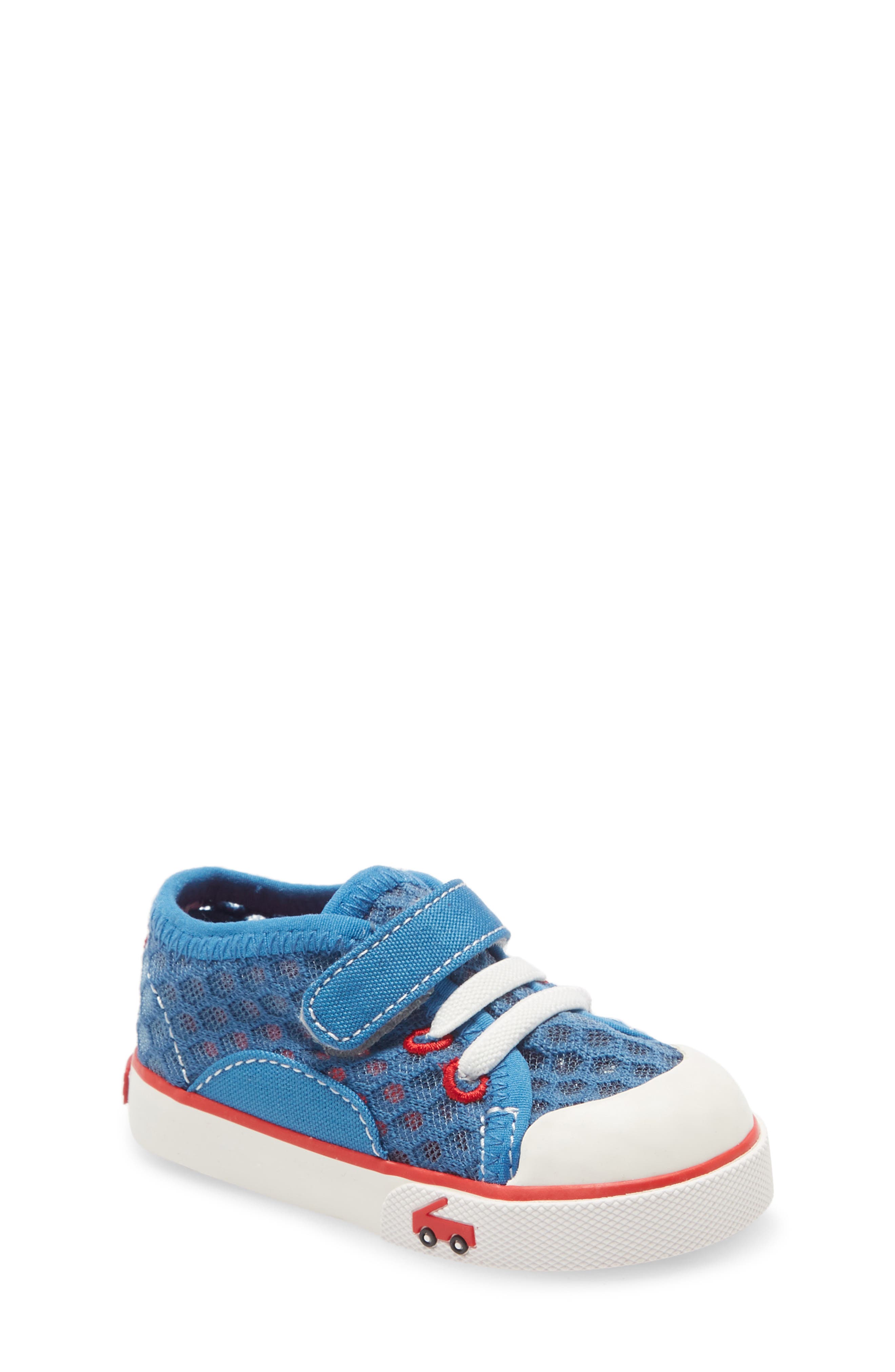 Saylor Sneaker, Main, color, BLUE/ RED