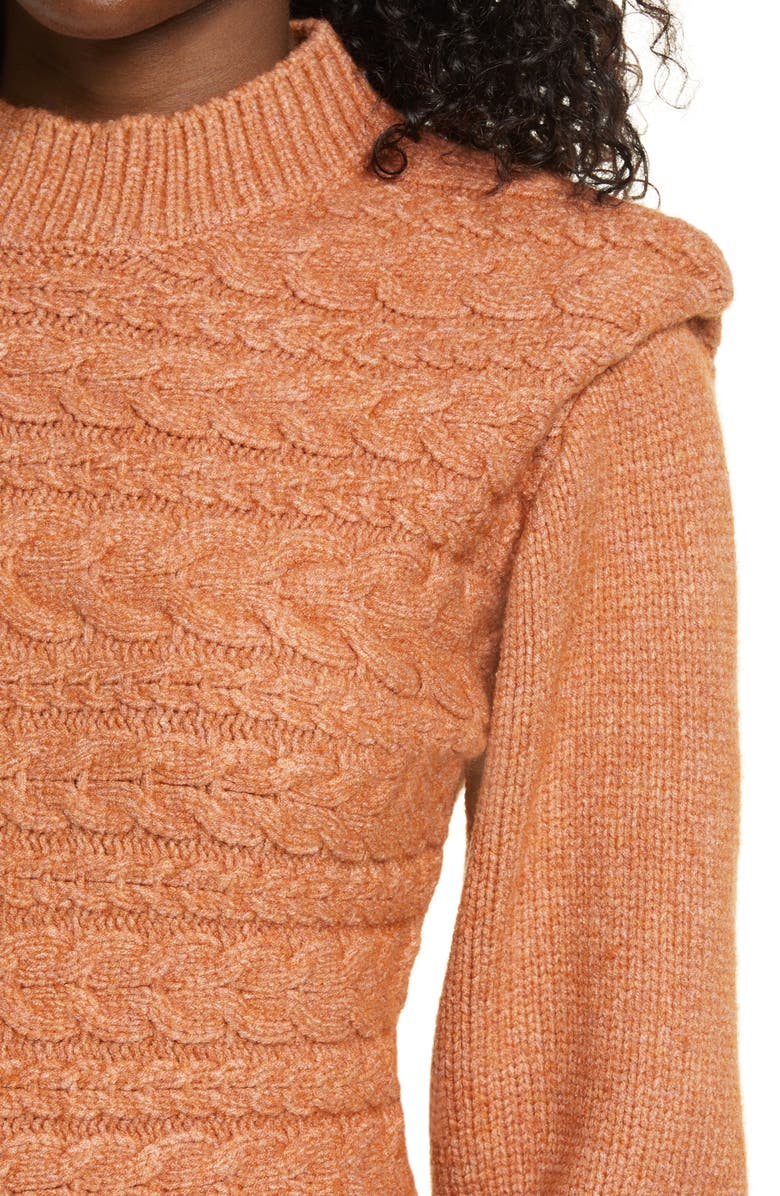 BLANKNYC Horizontal Cable Crewneck Sweater, Alternate, color, 