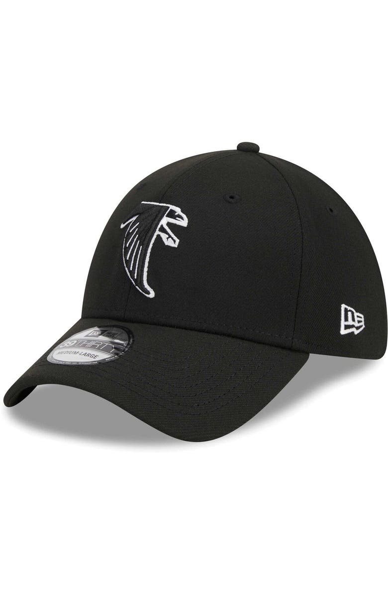 New Era Men's New Era Black Atlanta Falcons Throwback Main 39THIRTY Flex Hat, Main, color, 