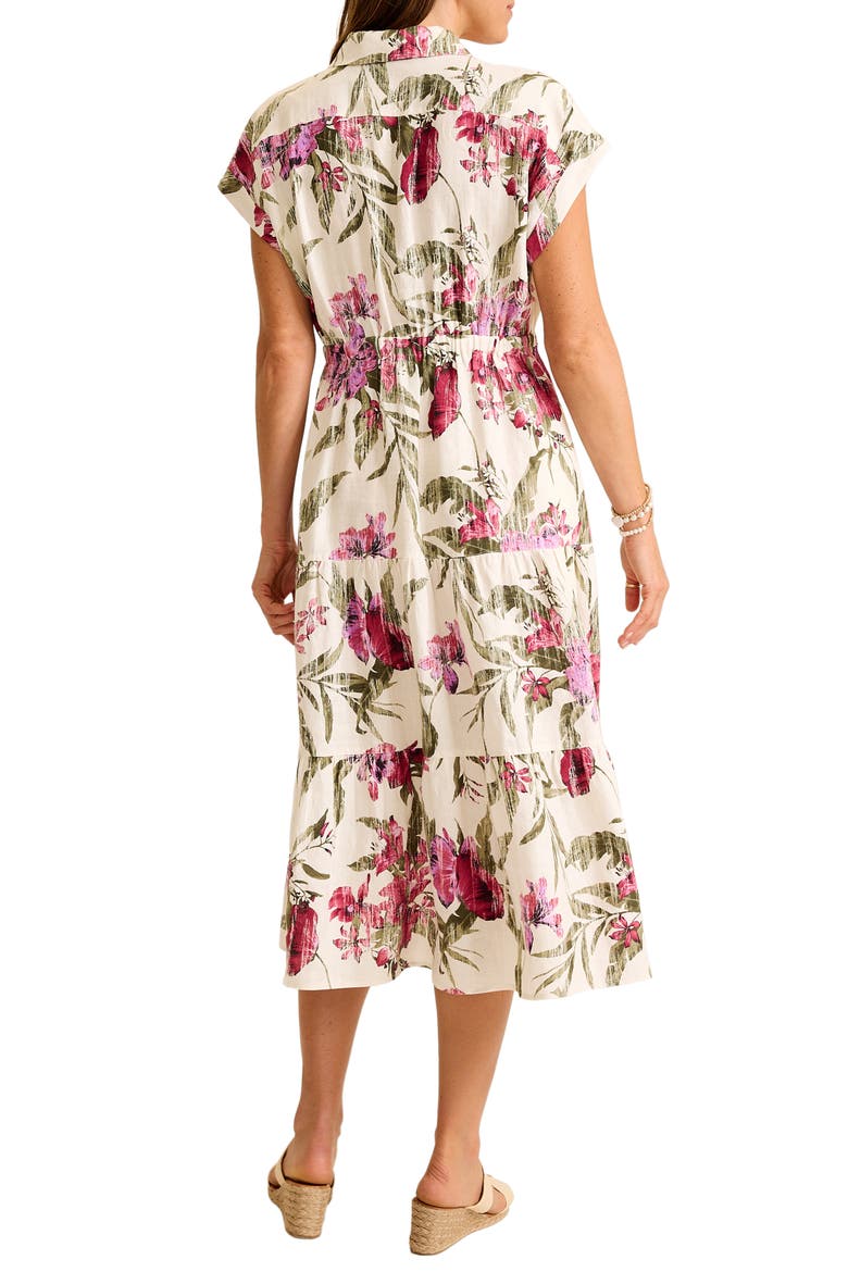 Orchid Isle Tiered Midi Dress, Alternate, color, COCONUT