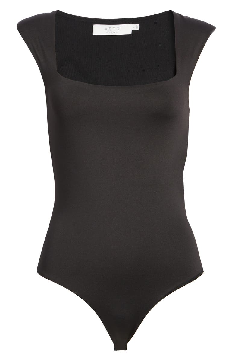ASTR the Label Cap Sleeve Square Neck Bodysuit, Alternate, color, 