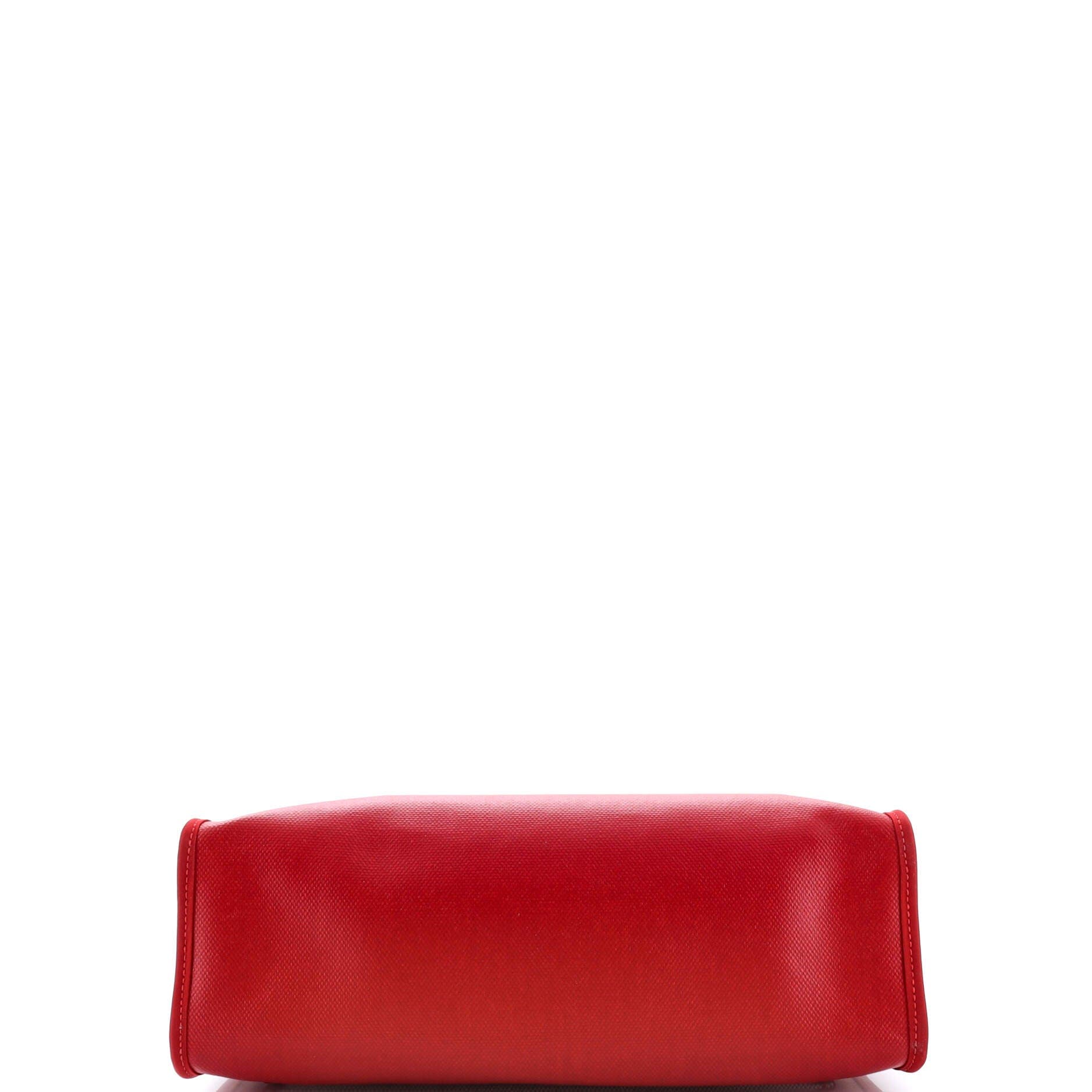 Pre-Owned Hermes Herbag Zip Berline Vache Canvas and Leather 31, Alternate, color, Rouge Piment