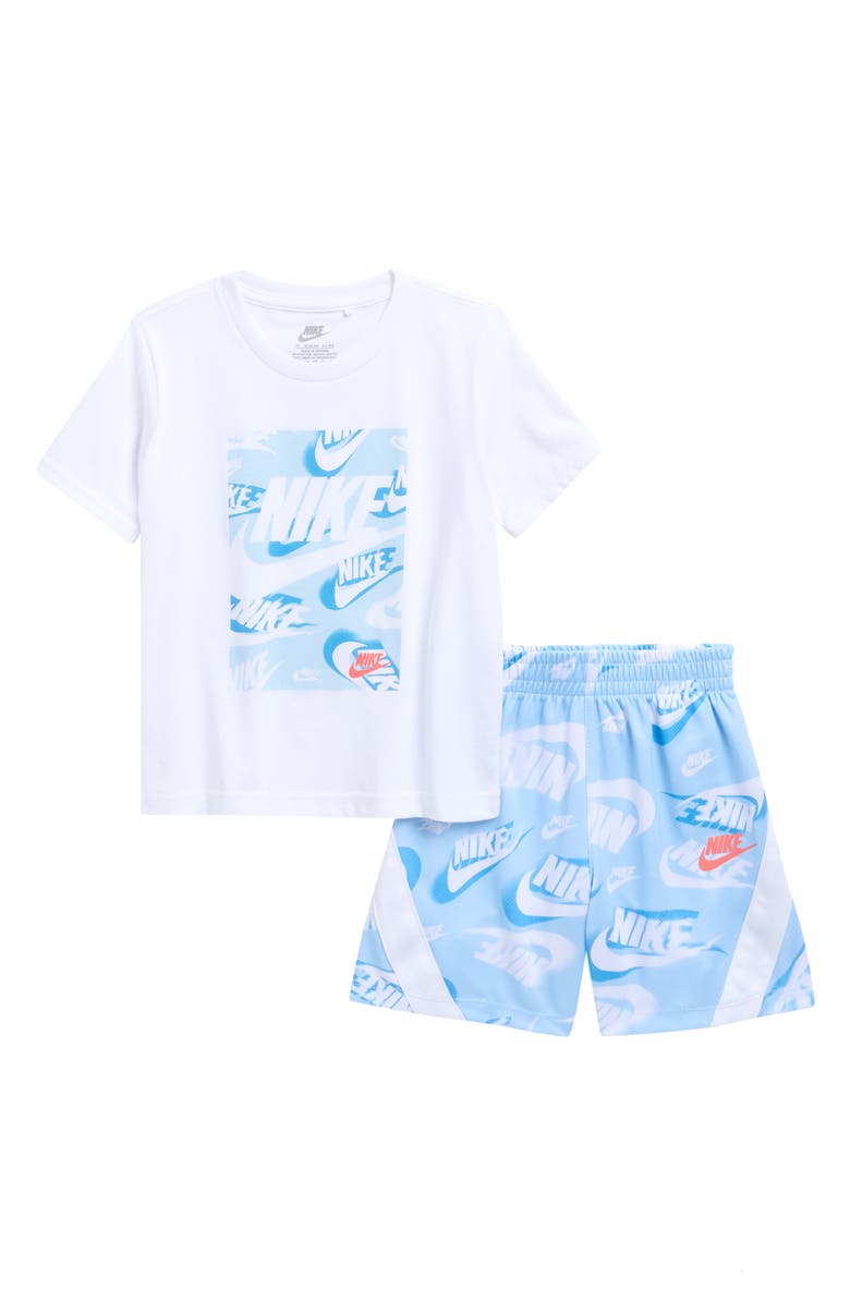 Nike Kids' Sportswear Dri-FIT T-Shirt & Mesh Shorts Set, Main, color, Psychic Blue