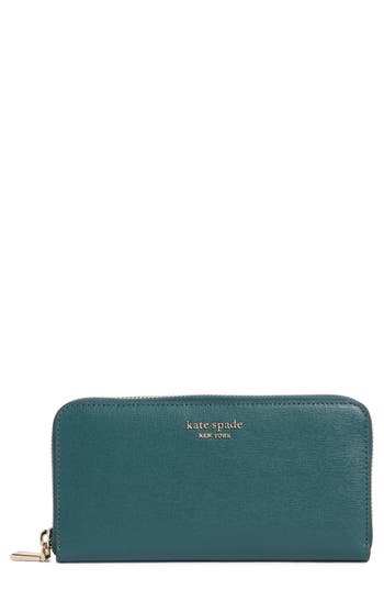 Kate Spade New York Morgan Saffiano Leather Wallet In Green