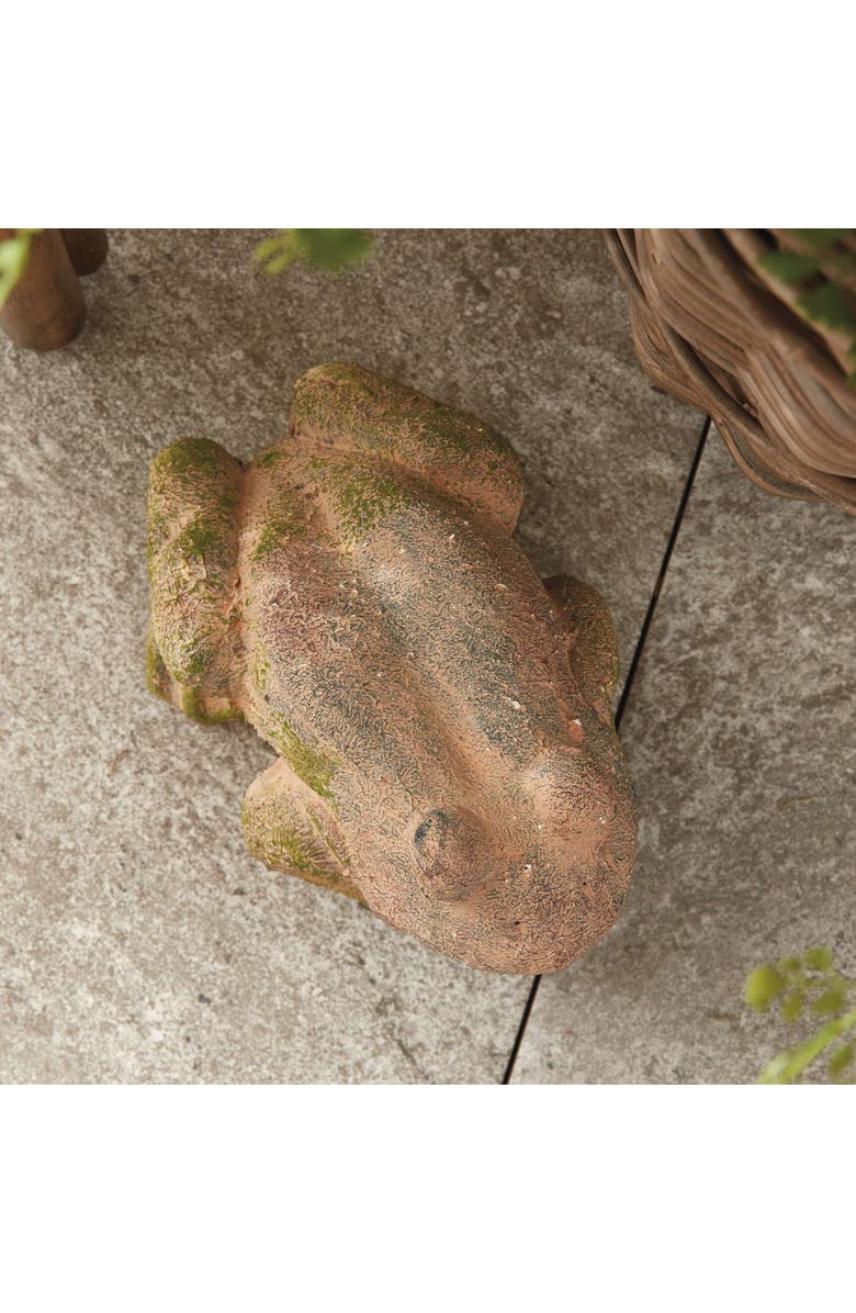 Napa Home & Garden Weathered Garden Frog, Alternate, color, Brown
