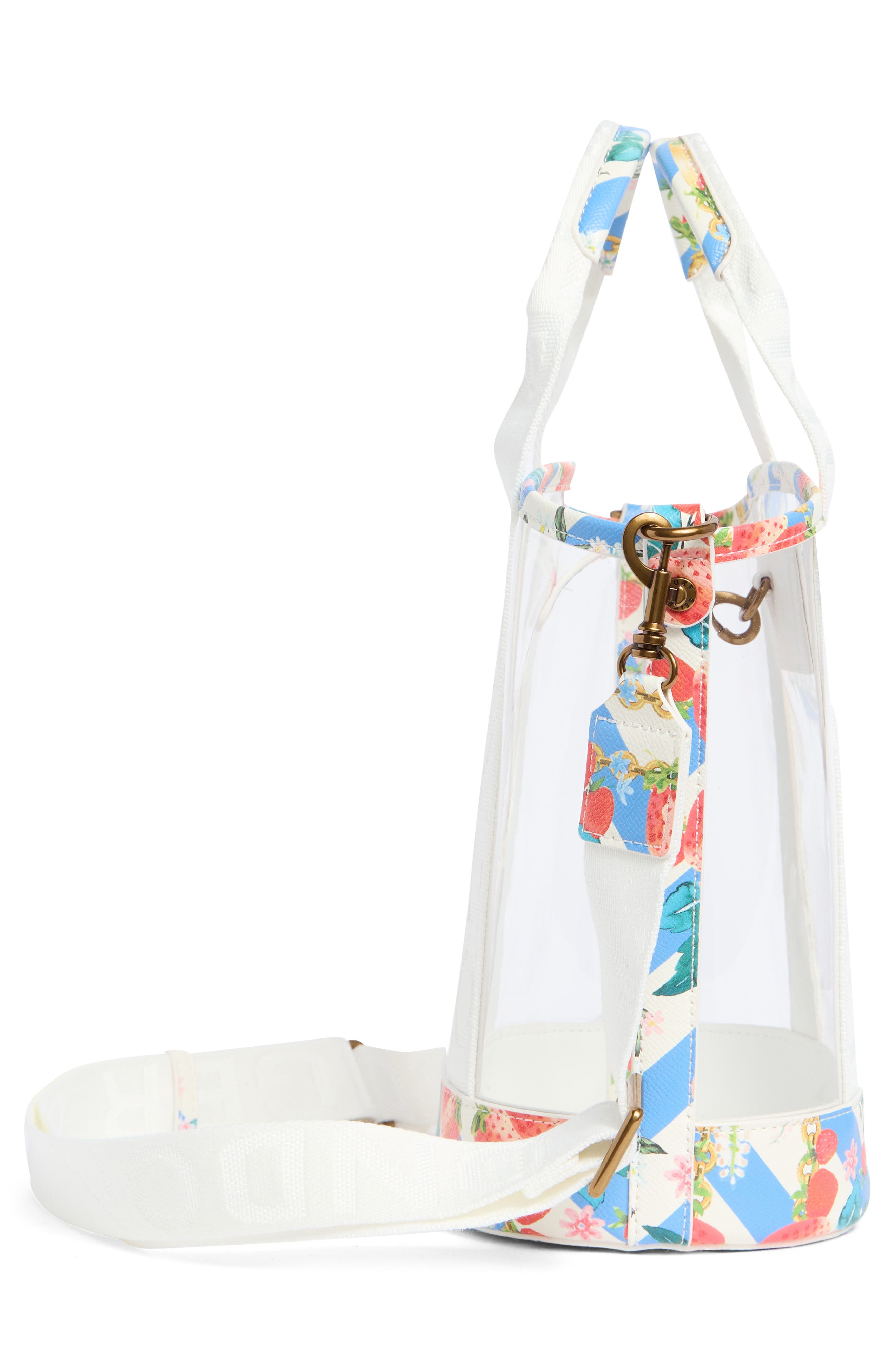 Kurt Geiger London Small Hampstead Vinyl Tote, Alternate, color, Open White