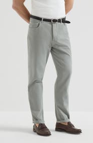 Brunello Cucinelli Gabardine garment dyed trousers