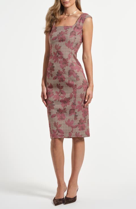 Plaid Sleeveless Sheath Dress