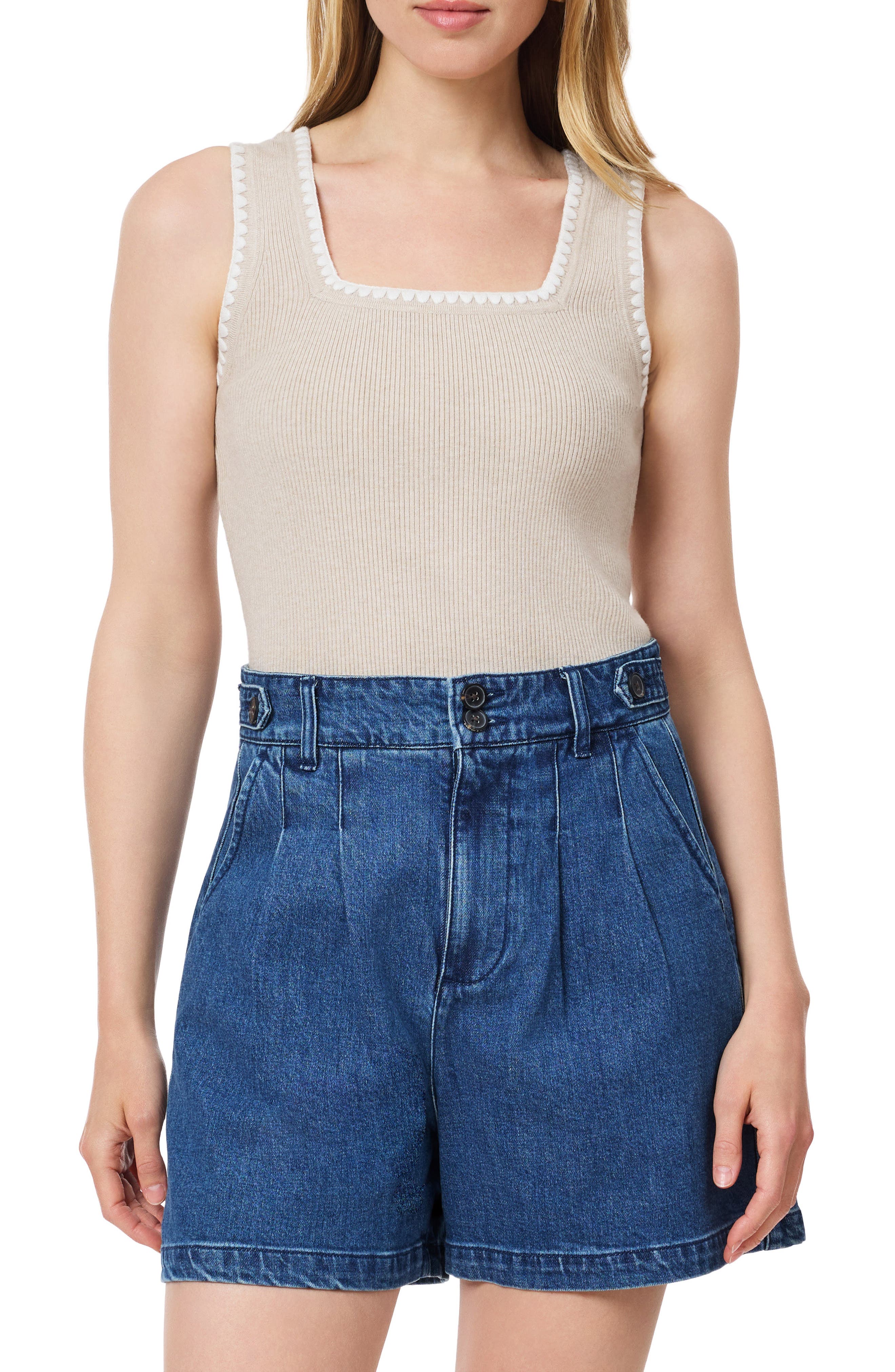 Scotch & Soda Embroidered Trim Sweater Tank