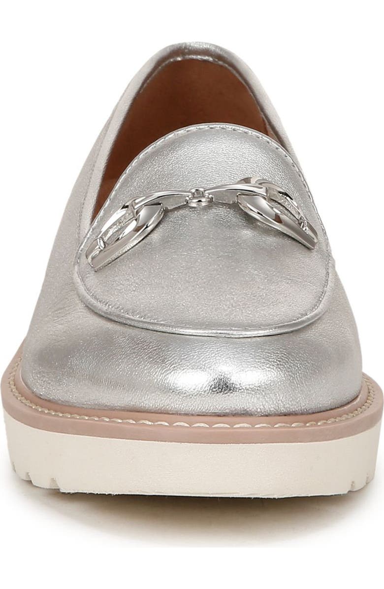 Naturalizer Adiline Bit Platform Loafer, Alternate, color, Silver Leather