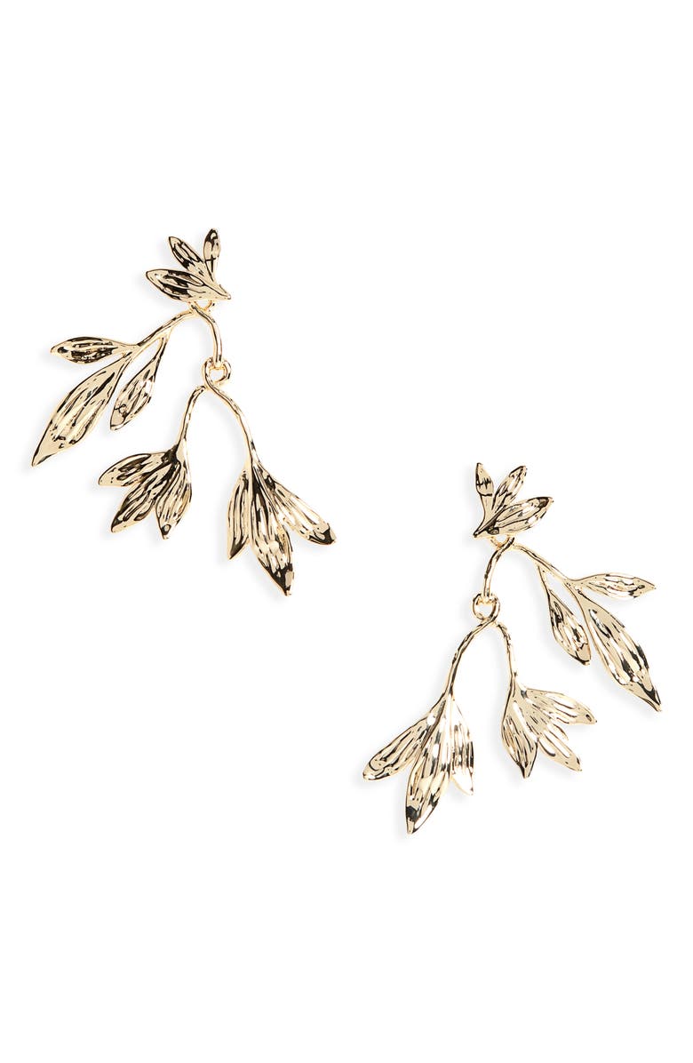 & Other Stories Leaf Pendant Drop Earrings, Main, color,