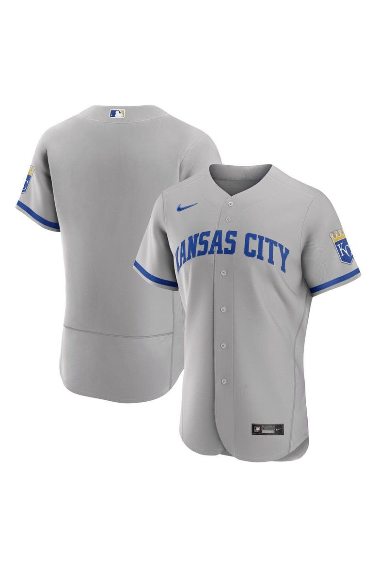 Men's Nike Gray Kansas City Royals 2022 Road Authentic Jersey, Main, color, Gray