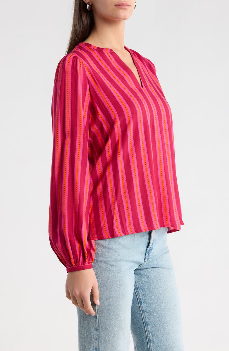 SUGARLIPS Clarisa Stripe Maxina Top, Alternate, color, Fuchsia-Orange