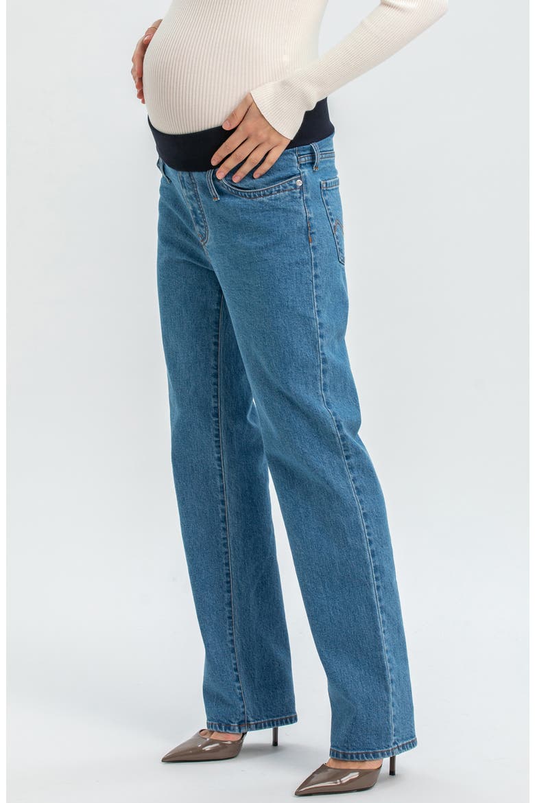 Straight Leg Maternity Jeans, Alternate, color, MEDIUM WASH