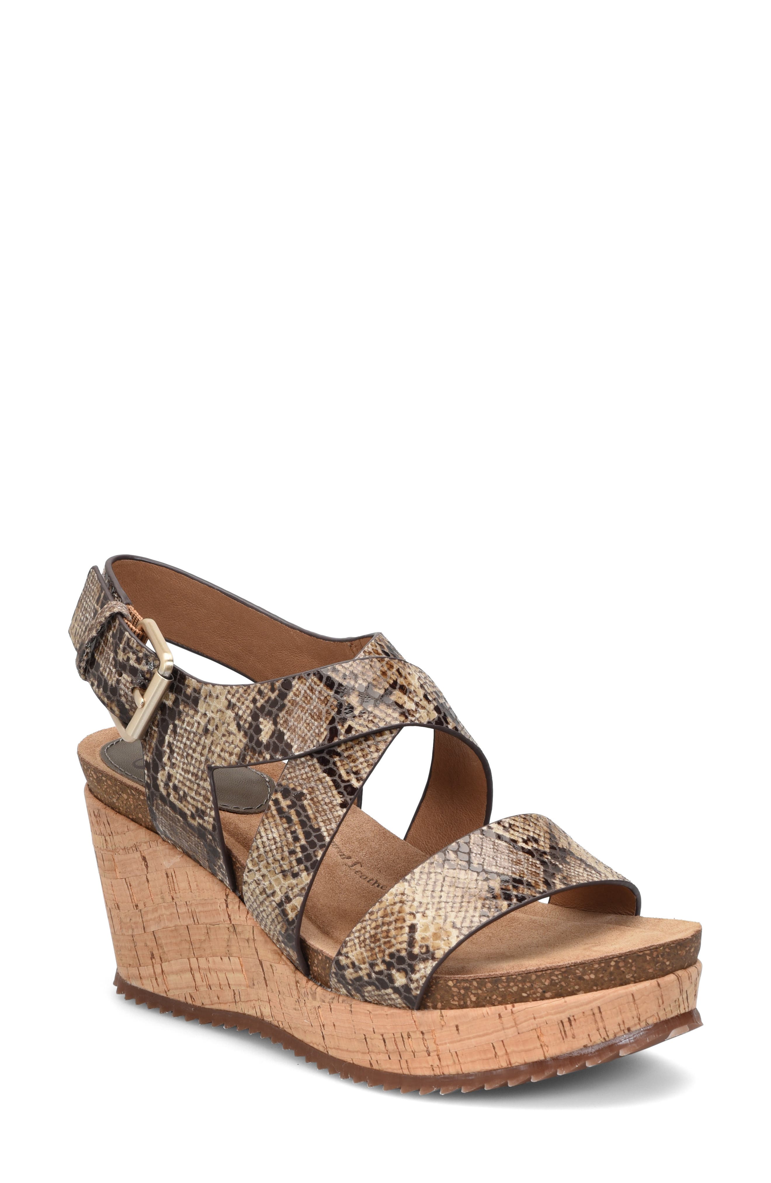 Haddison Platform Sandal, Main, color, TAUPE SNAKE