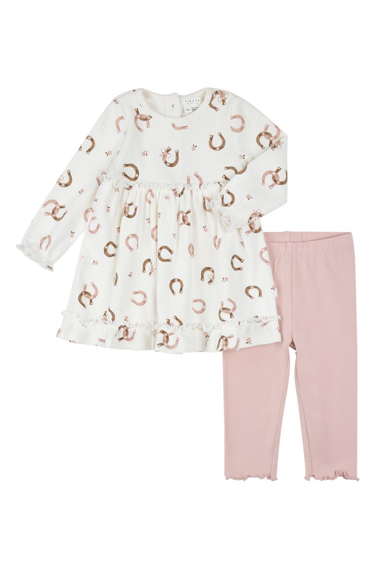 Kids' 2-Piece Dress & Leggings Set, Main, color, BEIGE
