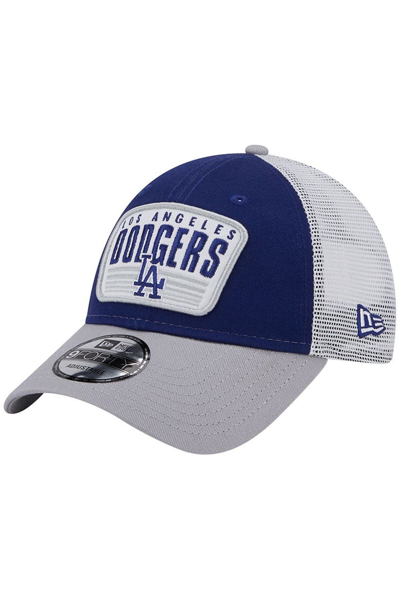 Men's New Era Royal Los Angeles Dodgers Two-Tone Patch 9FORTY Snapback Hat, Main, color, Royal