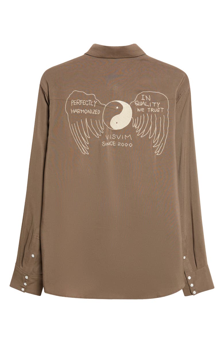 VISVIM Four Corners Western Shirt, Alternate, color, Brown