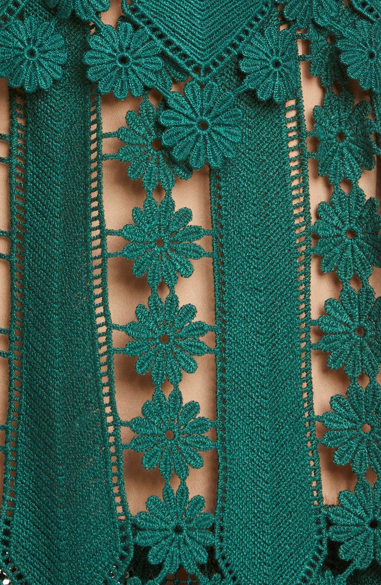 Self-Portrait Teardrop Lace Maxi Dress, Alternate, color,