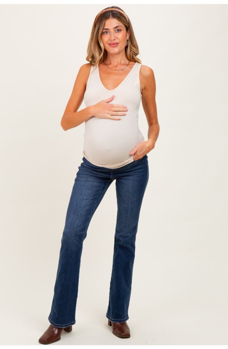 PinkBlush Wash Super High Rise Bootcut Maternity Jeans, Alternate, color,