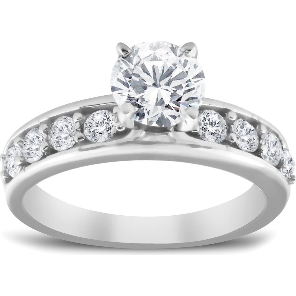 Bliss Diamond 2ct Round Cut Diamond Engagement Solitaire Ring Gold Lab Grown In 14k White Gold