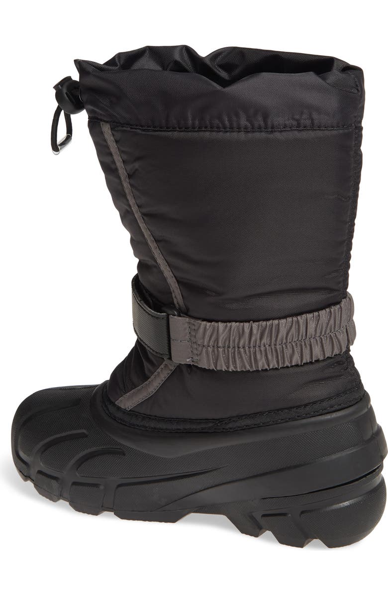 SOREL Kids' Flurry Weather Resistant Snow Boot, Alternate, color, Black/ City Grey