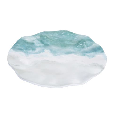 Shoreline Melamine Set of 4 Salad Appetizer Serving Plates 6.38"